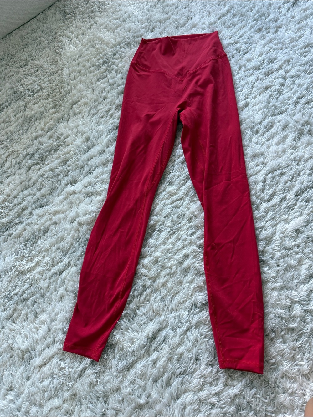 High-Rise nice trim Active Leggings in Deep Red